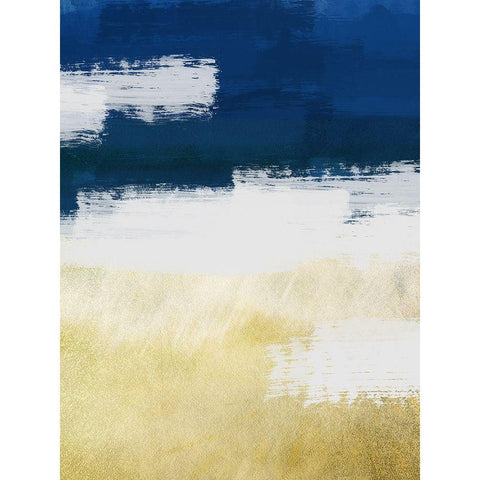 Gold Indigo Shuffle 2 Gold Ornate Wood Framed Art Print with Double Matting by Prime, Marcus