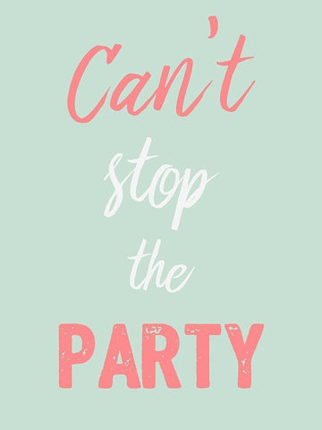 Party Hard White Modern Wood Framed Art Print with Double Matting by Prime, Marcus
