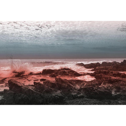 Pink Morning Black Modern Wood Framed Art Print by Prime, Marcus