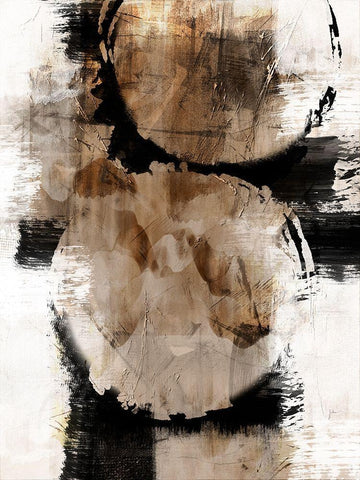Painted Distressed 1 White Modern Wood Framed Art Print with Double Matting by Prime, Marcus