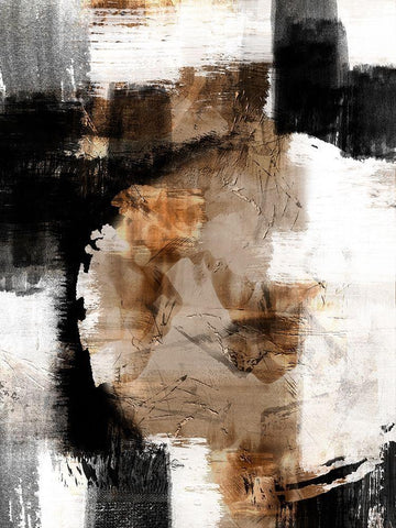 Painted Distressed 2 Black Ornate Wood Framed Art Print with Double Matting by Prime, Marcus