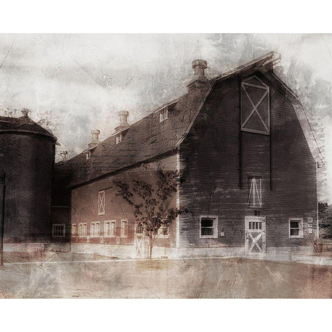 Weathered Grange Black Modern Wood Framed Art Print with Double Matting by Prime, Marcus