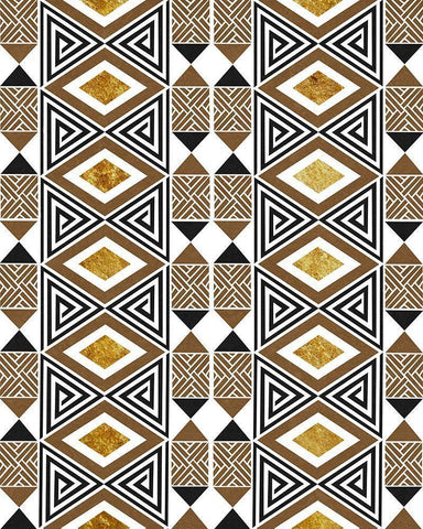 Bogolan Tradition 4 Black Ornate Wood Framed Art Print with Double Matting by Prime, Marcus