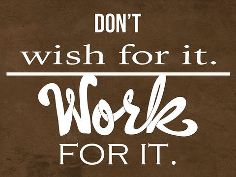 Work Hard 2 White Modern Wood Framed Art Print with Double Matting by Prime, Marcus