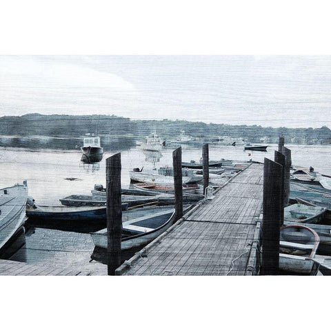 Foggy Sailing 1 Gold Ornate Wood Framed Art Print with Double Matting by Prime, Marcus