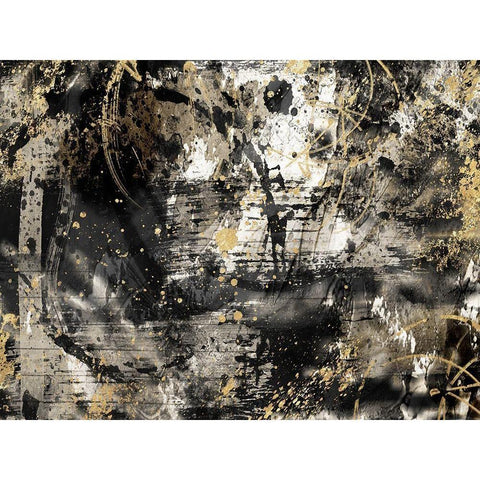 Golden Origin 1 Black Modern Wood Framed Art Print with Double Matting by Prime, Marcus