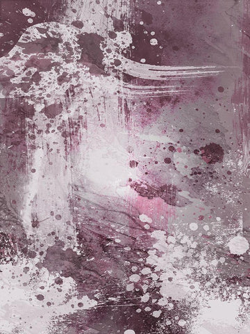 Plum Explosion 1 White Modern Wood Framed Art Print with Double Matting by Prime, Marcus
