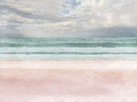 Lonely Ocean 1 V2 White Modern Wood Framed Art Print with Double Matting by Prime, Marcus
