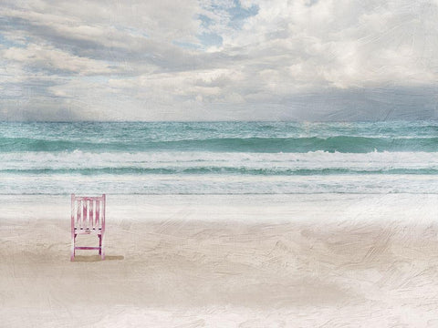 Lonely Ocean 1 White Modern Wood Framed Art Print with Double Matting by Prime, Marcus