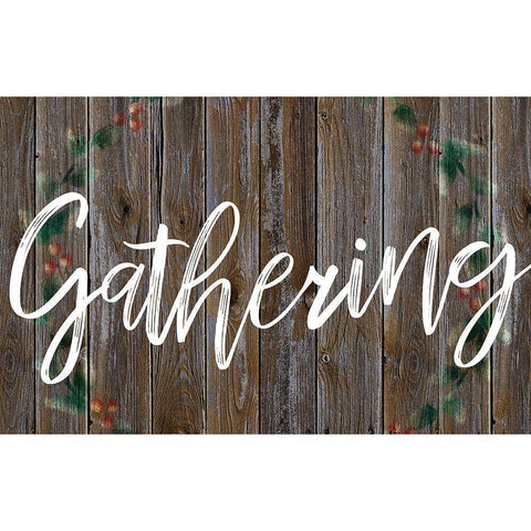 Restful Gathering Black Modern Wood Framed Art Print with Double Matting by Prime, Marcus