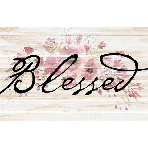 Floral Blessed White Modern Wood Framed Art Print by Prime, Marcus