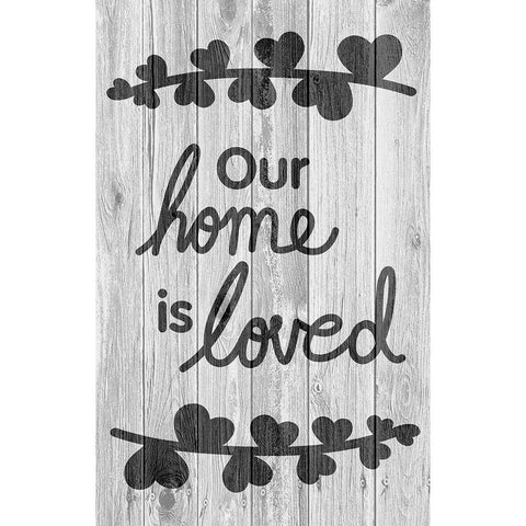 Loving Home Black Modern Wood Framed Art Print with Double Matting by Prime, Marcus