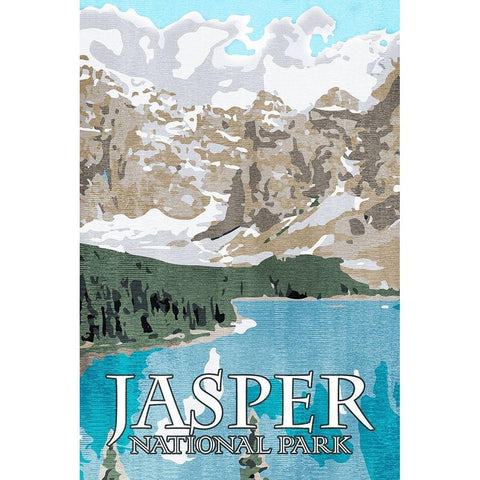 Jasper National Park Black Modern Wood Framed Art Print with Double Matting by Prime, Marcus