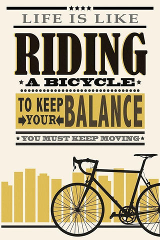 Balanced Riding White Modern Wood Framed Art Print with Double Matting by Prime, Marcus