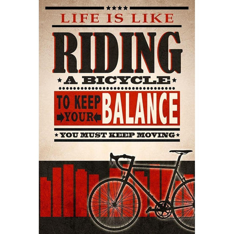Balanced Riding 2 Black Modern Wood Framed Art Print with Double Matting by Prime, Marcus