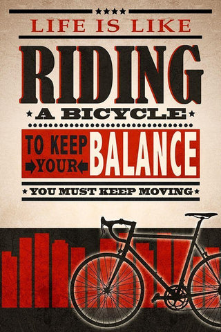 Balanced Riding 2 White Modern Wood Framed Art Print with Double Matting by Prime, Marcus