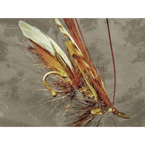 Fly Fishing Gold Ornate Wood Framed Art Print with Double Matting by Prime, Marcus