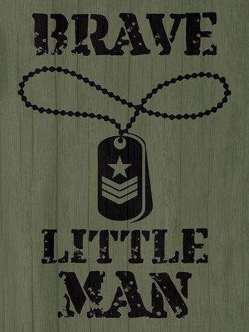 Brave Little Man Black Ornate Wood Framed Art Print with Double Matting by Prime, Marcus