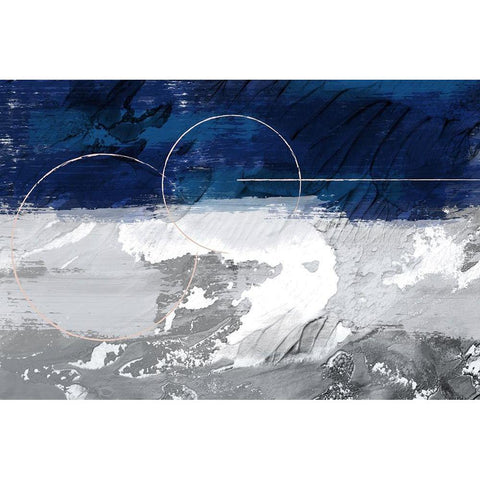Indigo Storm 1 White Modern Wood Framed Art Print by Prime, Marcus
