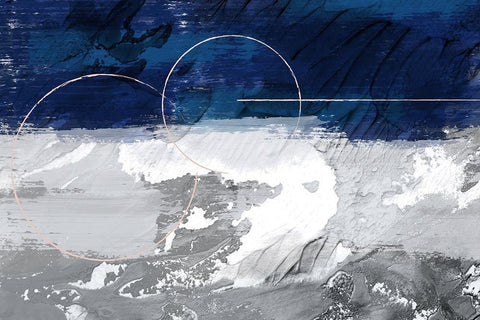 Indigo Storm 1 White Modern Wood Framed Art Print with Double Matting by Prime, Marcus