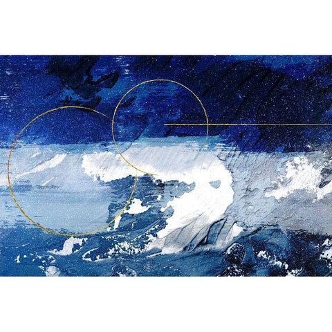Indigo Storm 2 Black Modern Wood Framed Art Print with Double Matting by Prime, Marcus