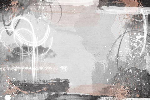 Blush Exchange 1 Black Ornate Wood Framed Art Print with Double Matting by Prime, Marcus