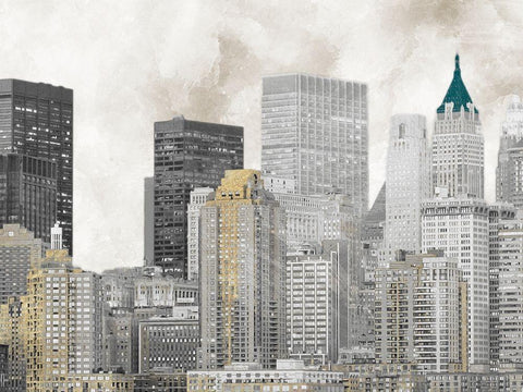 Sleepless City 1 White Modern Wood Framed Art Print with Double Matting by Prime, Marcus