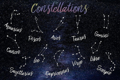 Emotional Constellations White Modern Wood Framed Art Print with Double Matting by Prime, Marcus