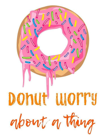 Donut Worry Black Ornate Wood Framed Art Print with Double Matting by Prime, Marcus