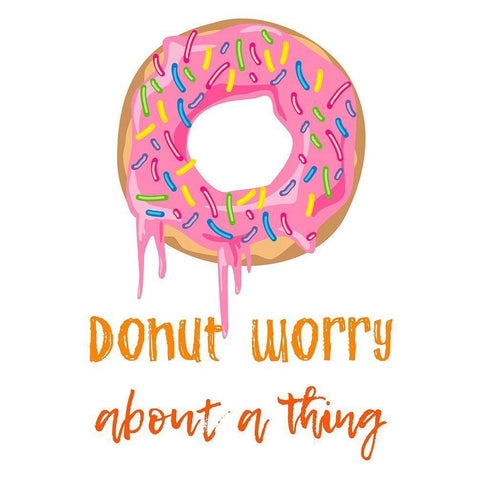 Donut Worry Gold Ornate Wood Framed Art Print with Double Matting by Prime, Marcus