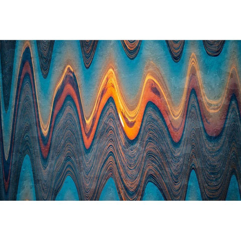 Desired Flow Gold Ornate Wood Framed Art Print with Double Matting by Prime, Marcus
