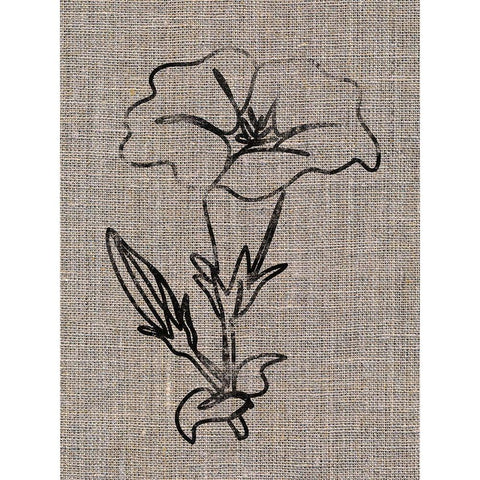 Linen Beauty Black Modern Wood Framed Art Print by Prime, Marcus