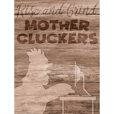 Rise And Grind Black Modern Wood Framed Art Print by Prime, Marcus