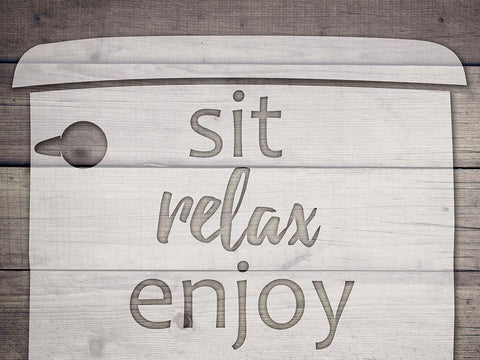 Relaxing Sit Black Ornate Wood Framed Art Print with Double Matting by Prime, Marcus