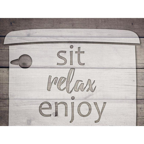 Relaxing Sit Gold Ornate Wood Framed Art Print with Double Matting by Prime, Marcus