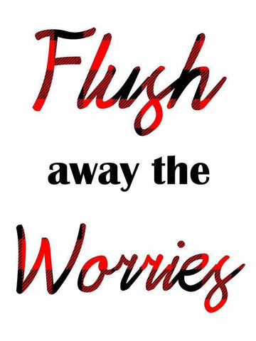 Flush Worries White Modern Wood Framed Art Print with Double Matting by Prime, Marcus