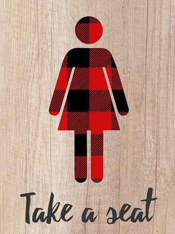 Take A Seat White Modern Wood Framed Art Print with Double Matting by Prime, Marcus