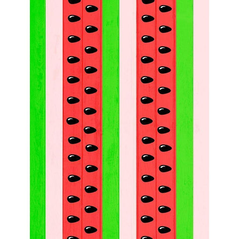 Watermelon Love Black Modern Wood Framed Art Print by Prime, Marcus
