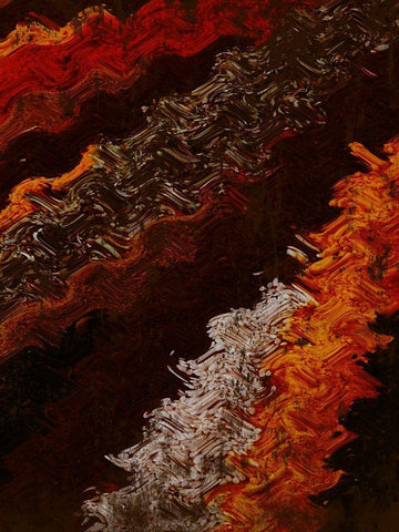 Spicy Warp White Modern Wood Framed Art Print with Double Matting by Prime, Marcus