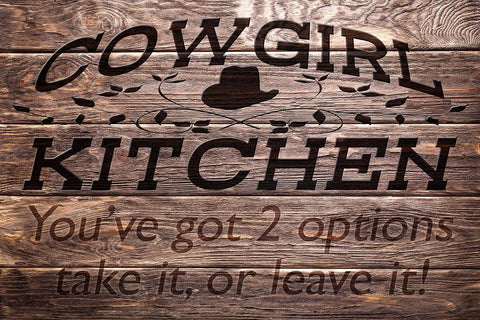 Cowgirl Kitchen White Modern Wood Framed Art Print with Double Matting by Prime, Marcus