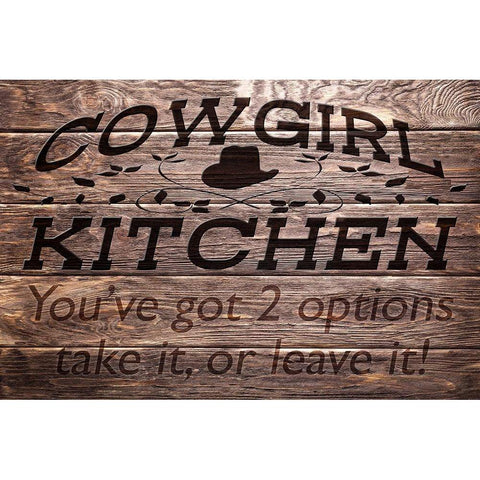 Cowgirl Kitchen Black Modern Wood Framed Art Print by Prime, Marcus