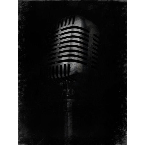 Mic Check 1 White Modern Wood Framed Art Print by Prime, Marcus