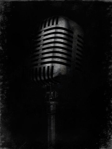 Mic Check 1 Black Ornate Wood Framed Art Print with Double Matting by Prime, Marcus