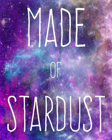 Made Of Stardust White Modern Wood Framed Art Print with Double Matting by Prime, Marcus