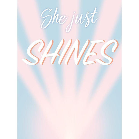 She Shines Black Modern Wood Framed Art Print by Prime, Marcus