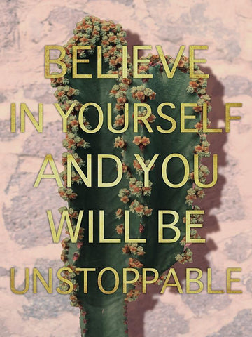 Unstoppable Belief Black Ornate Wood Framed Art Print with Double Matting by Prime, Marcus