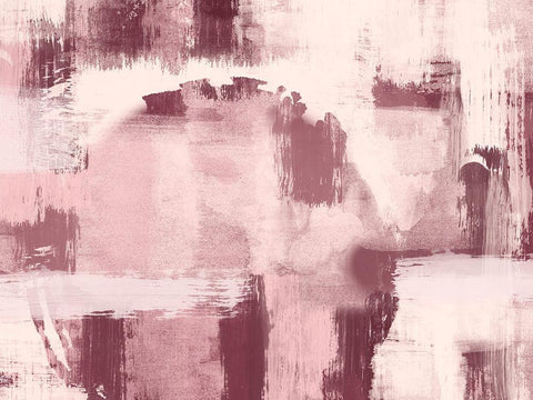 Distressed Blush 1 White Modern Wood Framed Art Print with Double Matting by Prime, Marcus