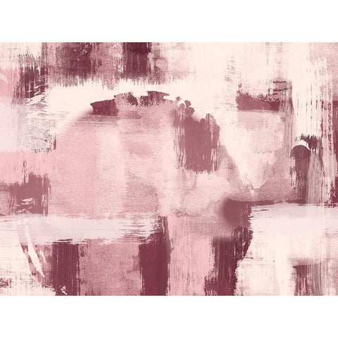 Distressed Blush 1 Black Modern Wood Framed Art Print with Double Matting by Prime, Marcus