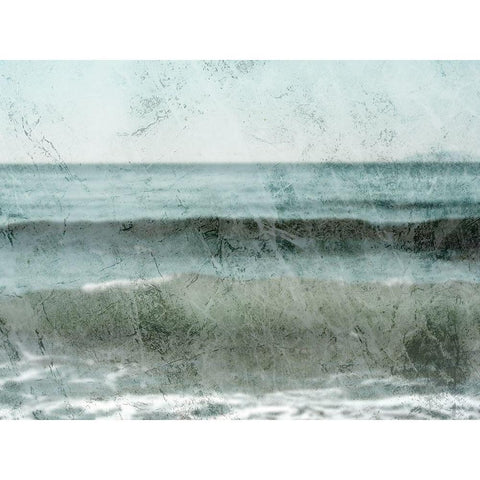 Distressed Ocean 1 White Modern Wood Framed Art Print by Prime, Marcus