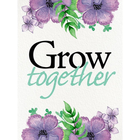Grow Together Black Modern Wood Framed Art Print by Prime, Marcus